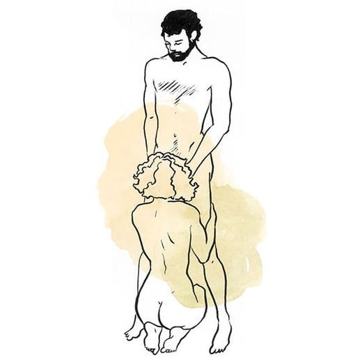 Standing for him sex position