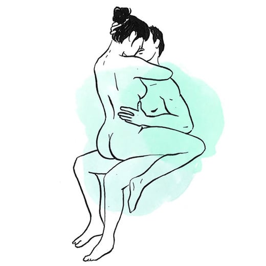 Seated sex position